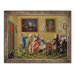 Tablou inramat - Thomas Patch - Domnilor britanici la casa lui Sir Horace Mann din Florenta, 60 x 80 cm
