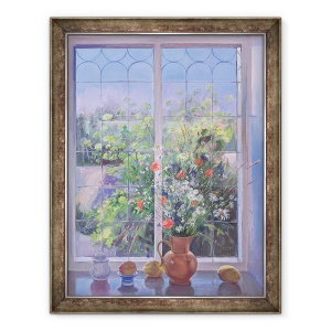 Tablou inramat - Timothy Easton - Flori de vara la Dusk, 70 x 90 cm