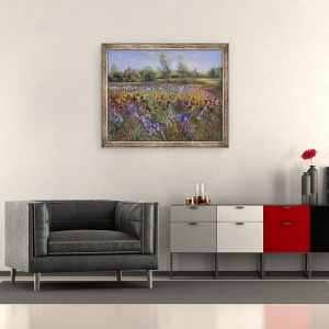 Tablou inramat - Timothy Easton - Irisuri si verde burgate, 50 x 60 cm - Img 2