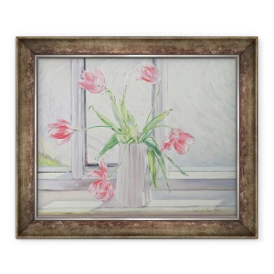 Tablou inramat - Timothy Easton - Lalele impotriva apei in miscare, 70 x 85 cm
