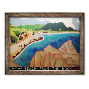 Tablou inramat - Timothy Nathan Joel - Plaja Lamai din stanca,2000, 60 x 80 cm