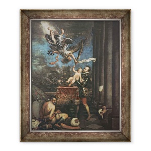 Tablou inramat - Titian - Alegorie a Bataliei de la Lepanto, 50 x 60 cm