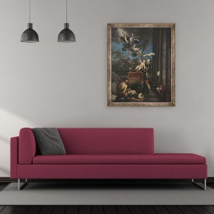 Tablou inramat - Titian - Alegorie a Bataliei de la Lepanto, 50 x 60 cm - Img 2