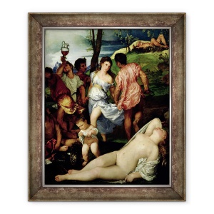 Tablou inramat - Titian - Andrienii II, 70 x 85 cm