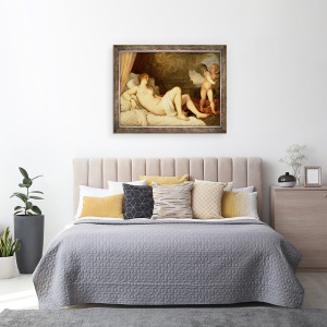 Tablou inramat - Titian - Danae, 60 x 80 cm - Img 3