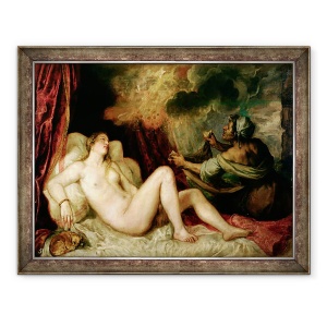 Tablou inramat - Titian - Danae Primirea Dusului de Aur, 70 x 90 cm