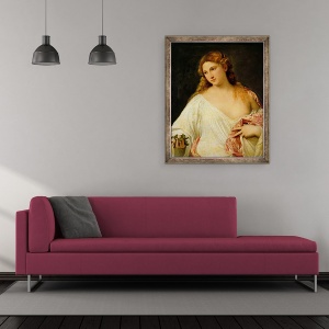 Tablou inramat - Titian - Flora, 50 x 60 cm - Img 2