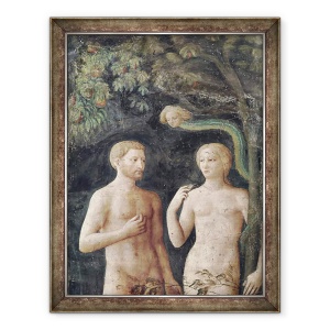 Tablou inramat - Tommaso Masolino da Panicale - Detaliile ispitei lui Adam si Evei, 60 x 80 cm