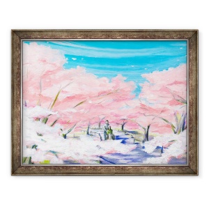 Tablou inramat - Tomoko FURUYA - Flori de cires II, 60 x 80 cm