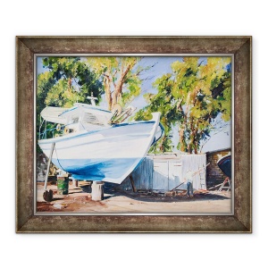 Tablou inramat - Tony Fandino - Barca in Skiathos, 70 x 85 cm