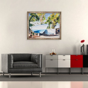 Tablou inramat - Tony Fandino - Barca in Skiathos, 70 x 85 cm - Img 2