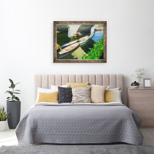 Tablou inramat - Tony Fandino - Barci pe Tamisa IX, 70 x 90 cm - Img 3