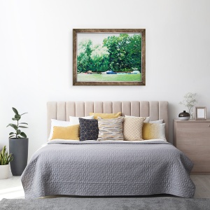 Tablou inramat - Tony Fandino - Barci pe Tamisa V, 70 x 90 cm - Img 3