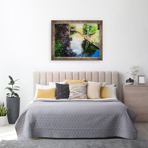 Tablou inramat - Tony Fandino - Lebede in Parcul Regents, 60 x 80 cm - Img 3
