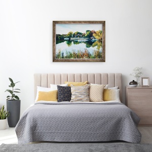 Tablou inramat - Tony Fandino - Yacht pe raul Tamisa, 60 x 80 cm - Img 3