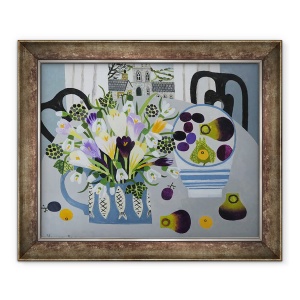 Tablou inramat - Vanessa Bowman - Crocuses in Ulcior de peste, 70 x 85 cm