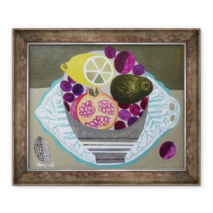 Tablou inramat - Vanessa Bowman - Fruitbowl pe placa de feriga, 50 x 60 cm