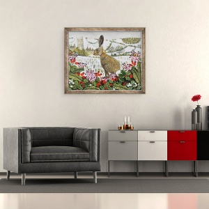 Tablou inramat - Vanessa Bowman - Iepurele si Biserica, 50 x 60 cm - Img 2