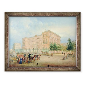 Tablou inramat - Vasili Semenovich Sadovnikov - Vedere la Palatul Nikolayevsky, Sankt-Petersburg, 70 x 90 cm