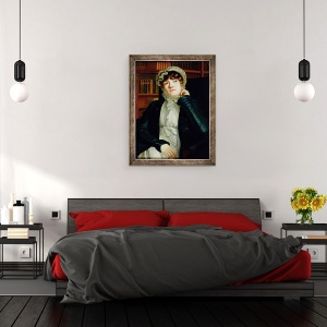 Tablou inramat - Vassily Fyodorovich Binemann - Portret De Karolina Pavlova, 60 x 80 cm - Img 3