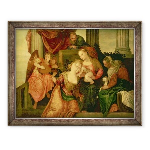 Tablou inramat - Veronese - Casatoria mistica a Sfintei Ecaterina, 60 x 80 cm