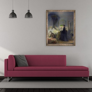 Tablou inramat - Victor Lecomte - Nasterea, 50 x 60 cm - Img 2