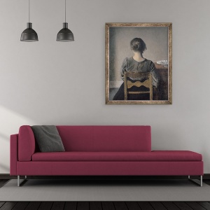 Tablou inramat - Vilhelm Hammershoi - Restul, 50 x 60 cm - Img 2