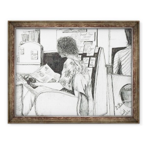 Tablou inramat - Vincent Alexander Booth - Lectura la libraria Waterstones Manchester, 2007, 60 x 80 cm
