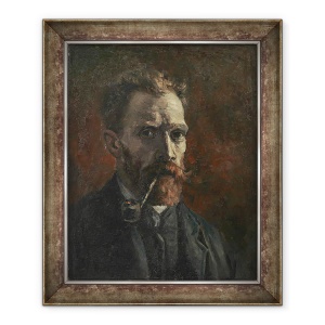 Tablou inramat - Vincent van Gogh - Autoportret cu teava, 50 x 60 cm