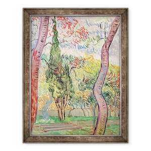 Tablou inramat - Vincent van Gogh - Gradina Spitalului Sf. Paul, St. Remy, 70 x 90 cm