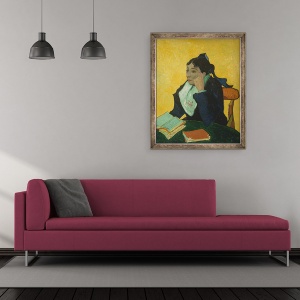 Tablou inramat - Vincent van Gogh - LArlesienne Madame Ginoux 1888, 50 x 60 cm - Img 2