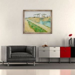 Tablou inramat - Vincent van Gogh - Podul Langlois, 50 x 60 cm - Img 2