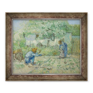 Tablou inramat - Vincent van Gogh - Primii pasi, dupa Millet, 50 x 60 cm