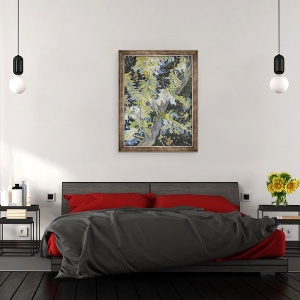 Tablou inramat - Vincent van Gogh - Salcam in Flori, 70 x 90 cm - Img 3