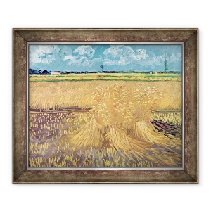 Tablou inramat - Vincent van Gogh - Wheatfield cu Sheaves, 50 x 60 cm