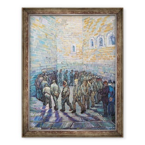 Tablou inramat - Vincent van Gogh - Yard-ul de exercitii sau inchisoarea condamnatilor, 70 x 90 cm