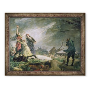 Tablou inramat - Vincente Gonzalez Palmaroli - inmormantare la La Moncloa in mai 1808, 60 x 80 cm