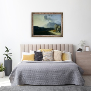 Tablou inramat - Willem Schellinks - Peisaj cu Muntele Stromboli, 60 x 80 cm - Img 3