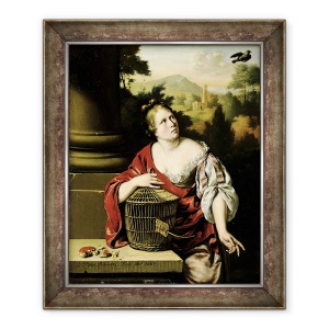 Tablou inramat - Willem van Mieris - Portretul unei femei, 70 x 85 cm