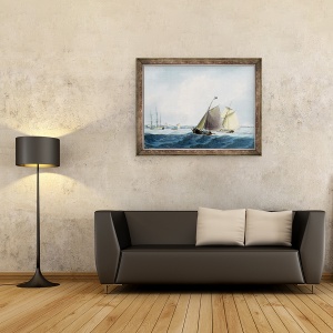Tablou inramat - William Anderson - Transport de pe Cromer, 70 x 90 cm - Img 2
