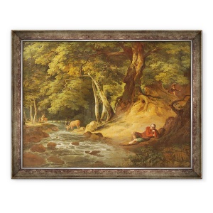 Tablou inramat - William Hodges - Jacques si Cerbul Ranit, 60 x 80 cm
