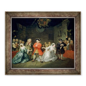 Tablou inramat - William Hogarth - Opera cersetorului, 50 x 60 cm