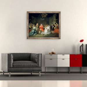 Tablou inramat - William Hogarth - Opera cersetorului, 50 x 60 cm - Img 2