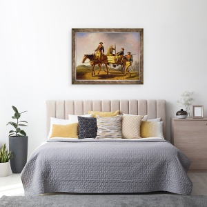 Tablou inramat - William Tylee Ranney - Veteranii din 1776 intorcandu-se din razboi, 60 x 80 cm - Img 3