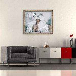 Tablou inramat - Winslow Homer - Doua doamne, 50 x 60 cm - Img 2