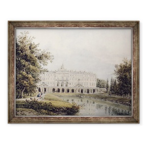 Tablou inramat - Yegor Yegorovich Meier - Vedere la Marele Palat din Strelna langa Sankt-Petersburg, 60 x 80 cm