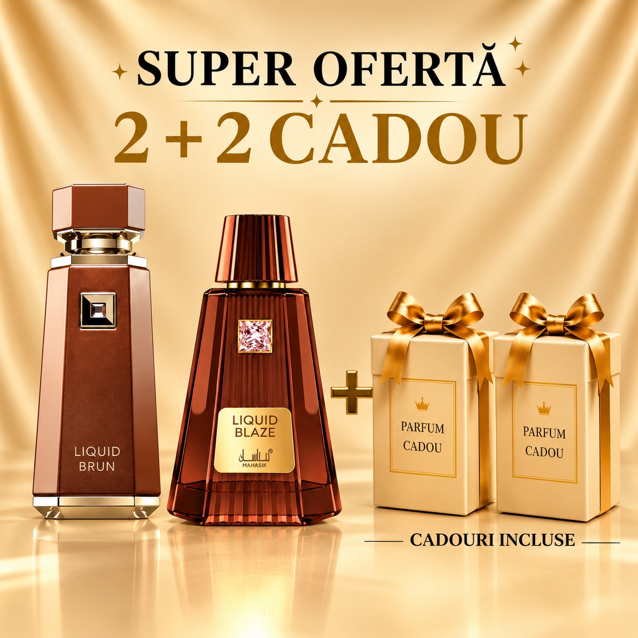 Pachet Liquid Brun French Avenue + Liquid Blaze Mahasik + 2 Parfumuri Cadou