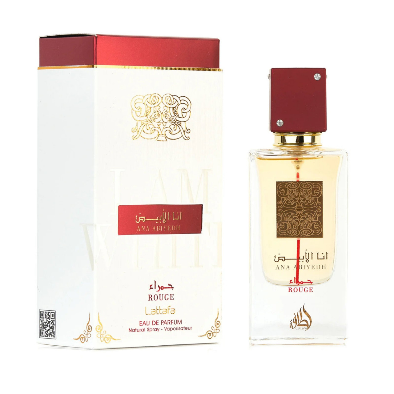 Parfum Ana Abiyedh Rouge, Lattafa, apa de parfum 60 ml, femei - Original Dubai - imagine 4