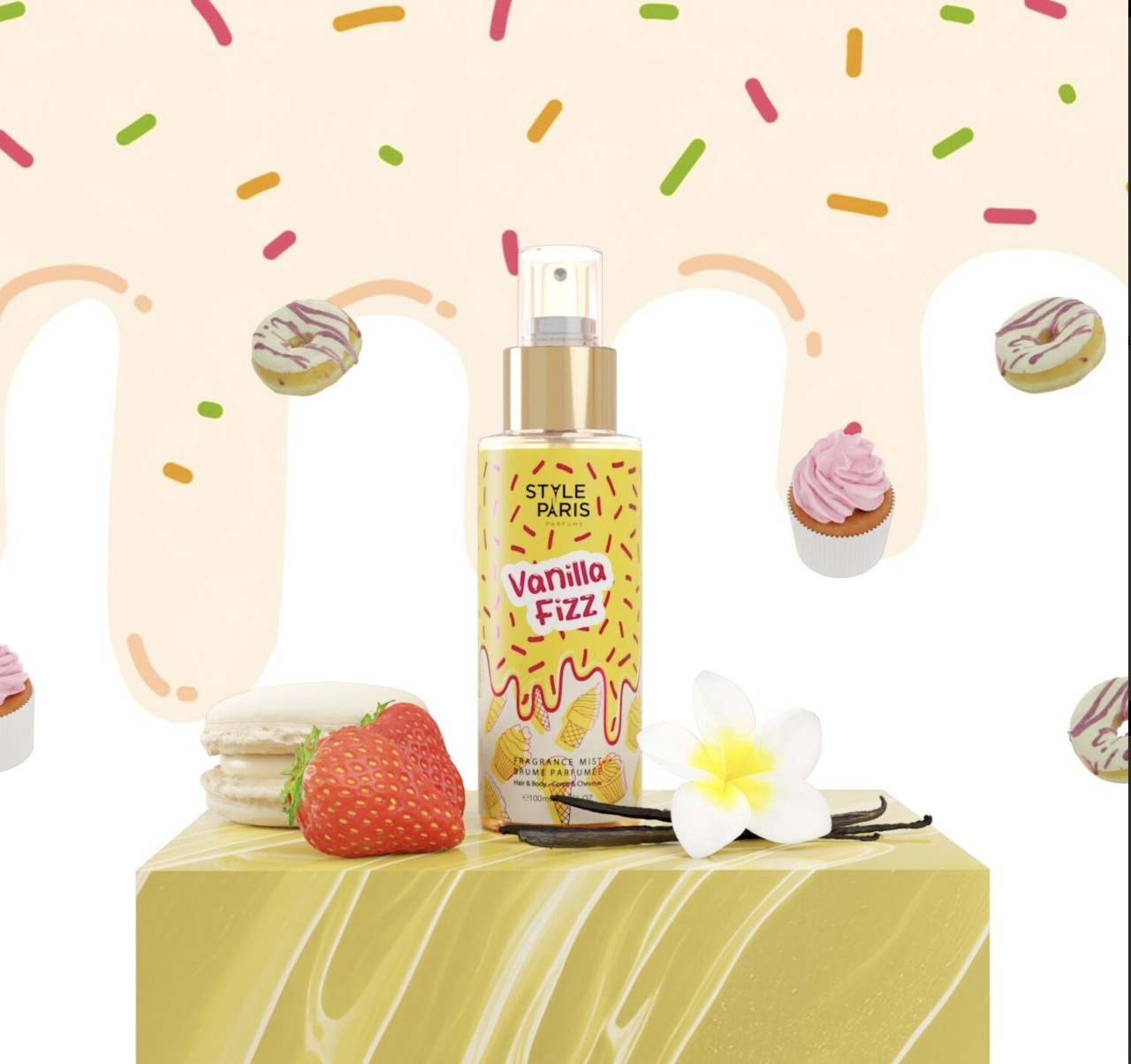 Spray de corp Vanilla Fizz - Style Paris, 100 ml - 3 | YEO