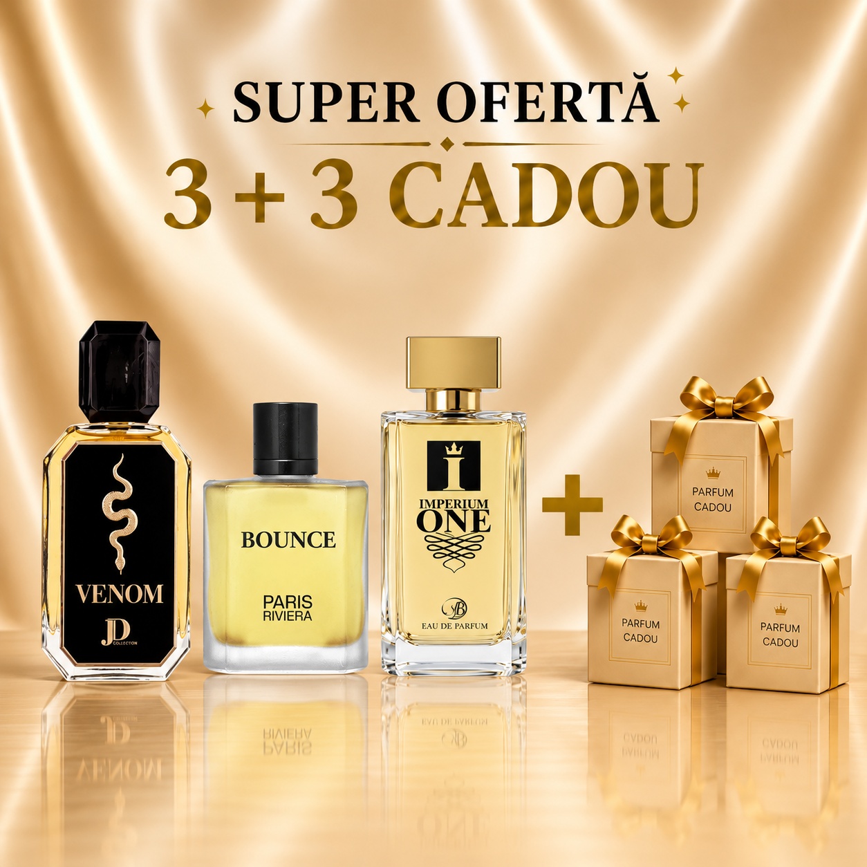 Venom + Bounce Paris Riviera + Imperium One + 3 Parfumuri Cadou 100 ml